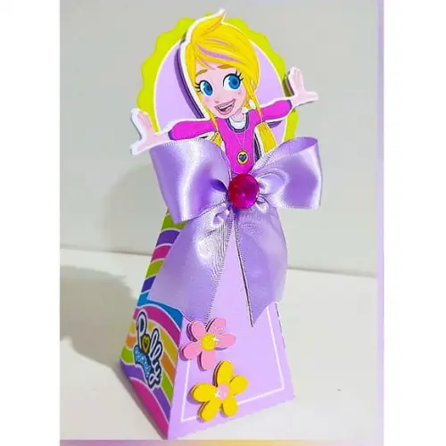Caixinha para Festa Tema Polly Pocket