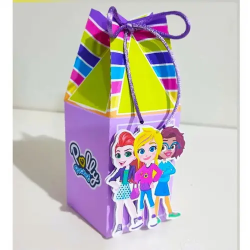 Caixinha para Festa Tema Polly Pocket