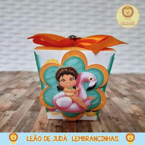 Caixinha para festa tema pool party