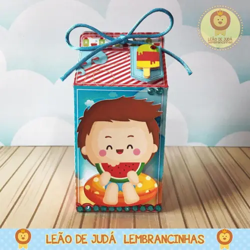 Caixinha para festa tema pool party
