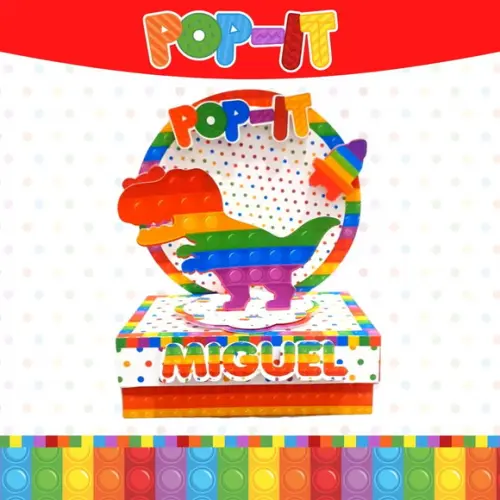 Caixinha para festa tema pop it