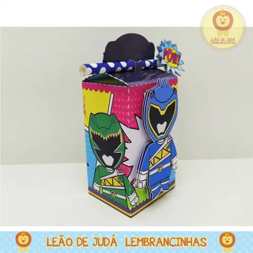 Caixinha para festa tema power rangers