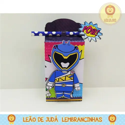 Caixinha para festa tema power rangers