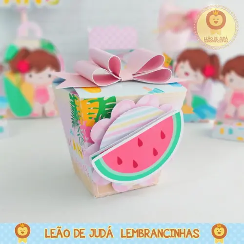 Caixinha para Festa Tema Praia