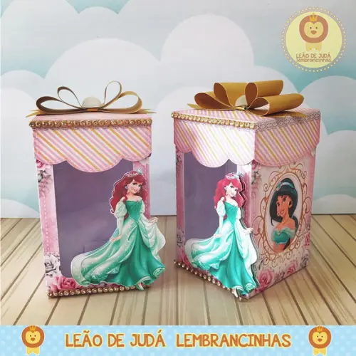 Caixinha para festa tema princesas disney