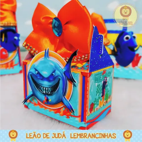 Caixinha para festa tema procurando nemo