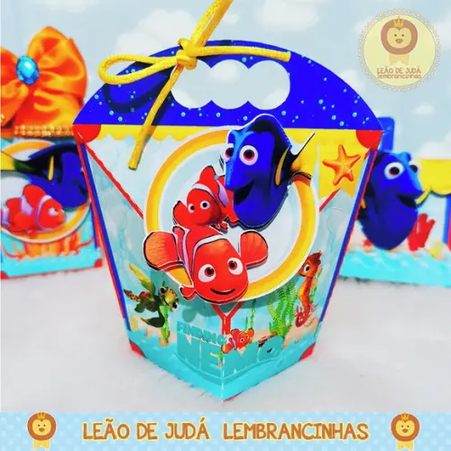 Caixinha para festa tema procurando nemo