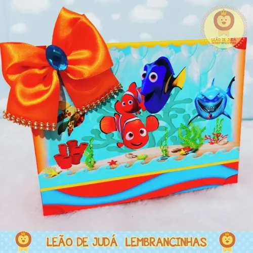 Caixinha para festa tema procurando nemo