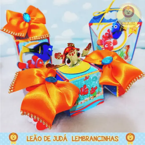 Caixinha para festa tema procurando nemo