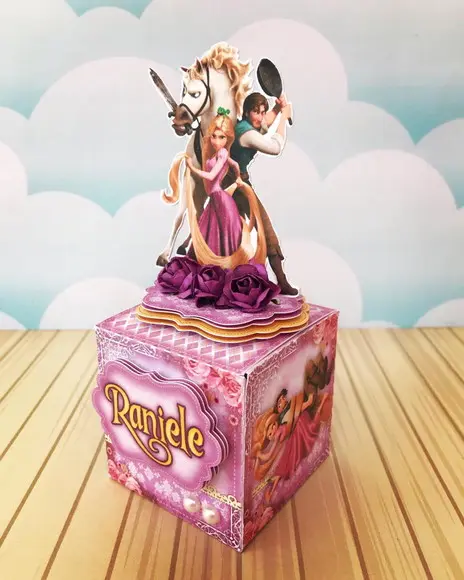 Caixinha para Festa Tema Rapunzel