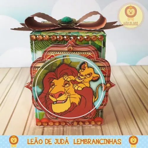 Caixinha para festa tema rei leão
