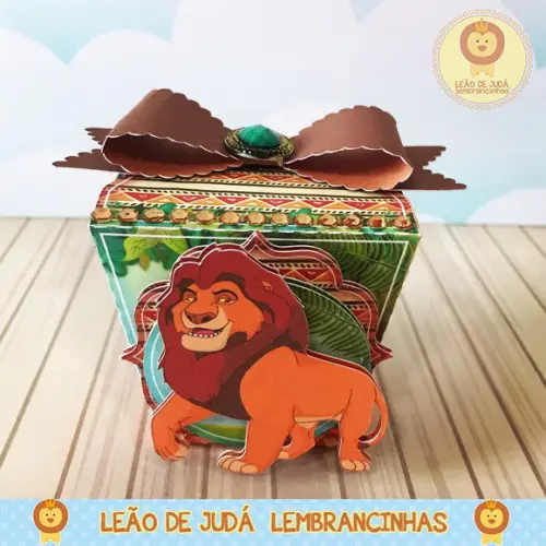 Caixinha para festa tema rei leão