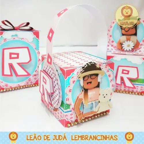 Caixinha para festa tema roblox