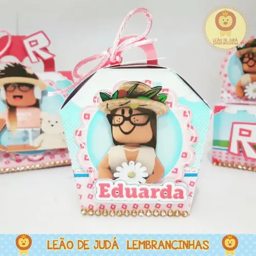Caixinha para festa tema roblox