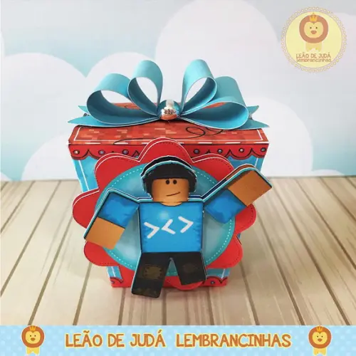 Caixinha para festa tema roblox