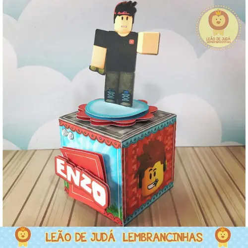 Caixinha para festa tema roblox