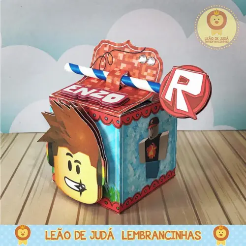 Caixinha para festa tema roblox