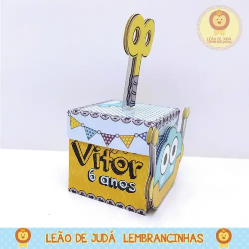 Caixinha para festa tema robô
