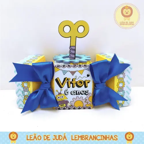 Caixinha para festa tema robô