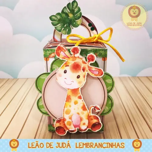 Caixinha para festa tema safari