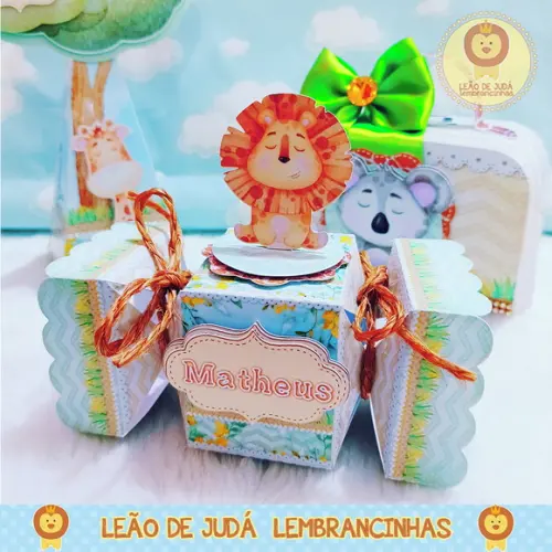 Caixinha para festa tema safari
