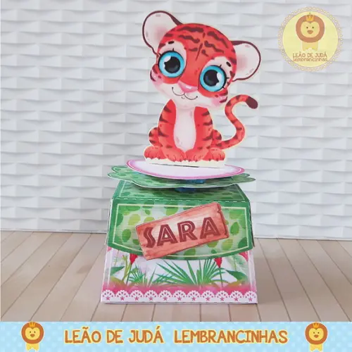 Caixinha para festa tema Safari