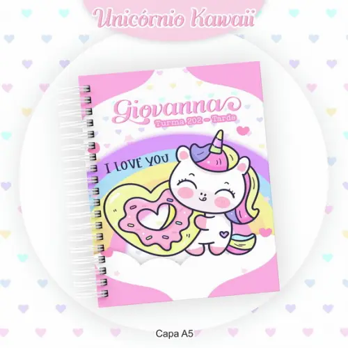 **agenda Escolar Datada Unicornio Kawaii