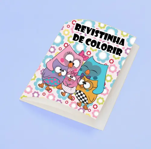 . Revistinha para Colorir Tema Corujinha Bubu