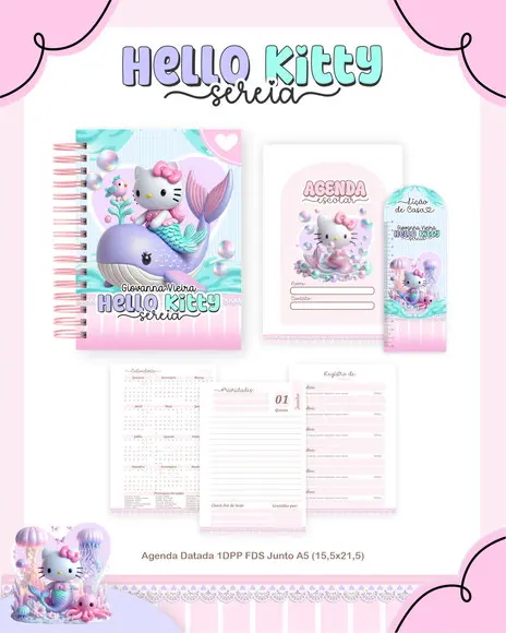 .agenda Escolar Hello Kitty Sereia