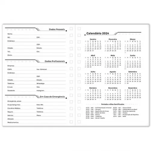 Agenda Datada Azul Royal Dfdg