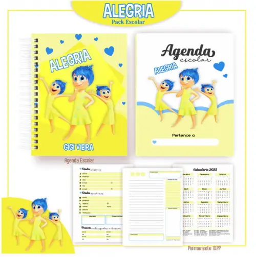 Agenda Escolar Alegria Divertidamente