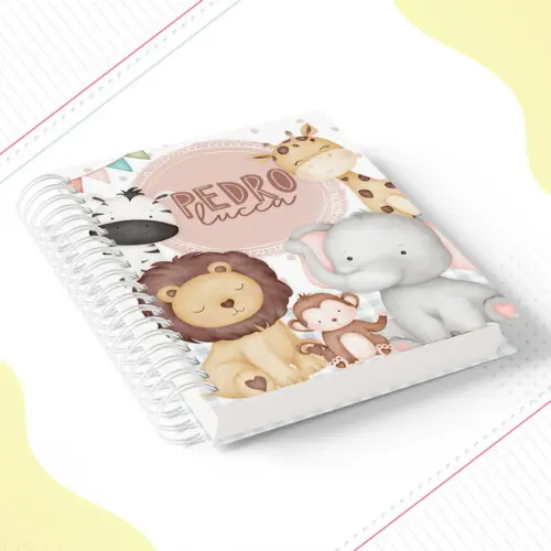 Agenda Escolar Animais Cute Menino Safari