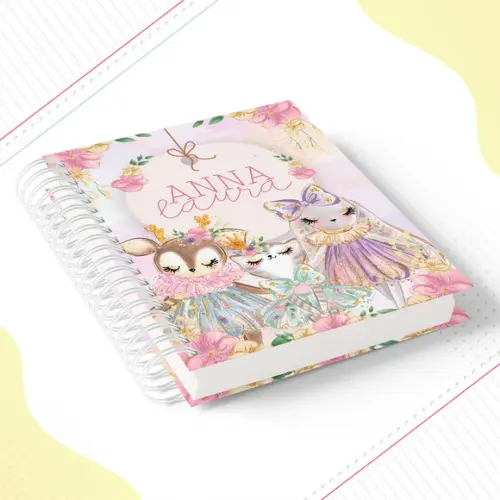 Agenda Escolar Animais Cute Menina