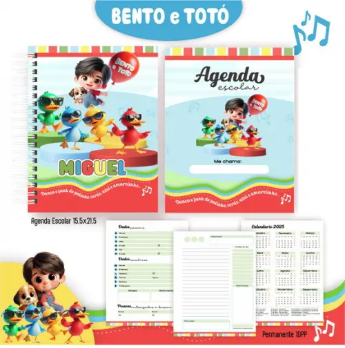 Agenda Escolar Bento e Totó