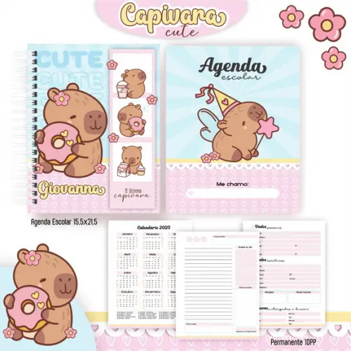 Agenda Escolar Capivara Cute