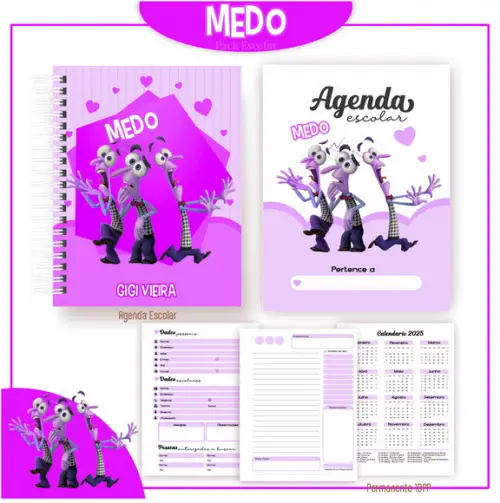 Agenda Escolar Medo Divertidamente