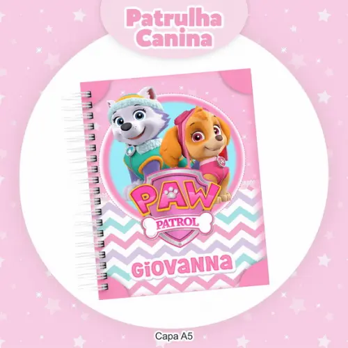 Agenda Escolar Patrulha Canina Rosa