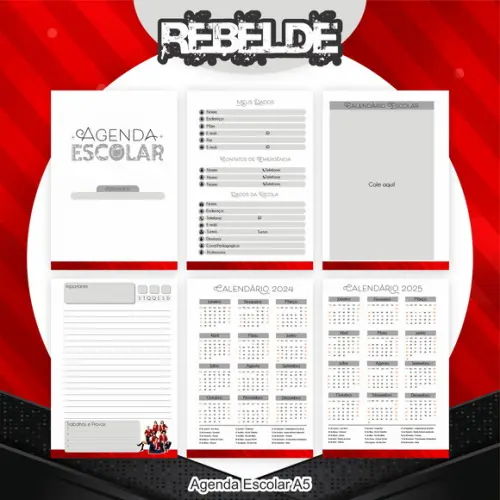 Agenda Escolar Rebelde Mod 5664
