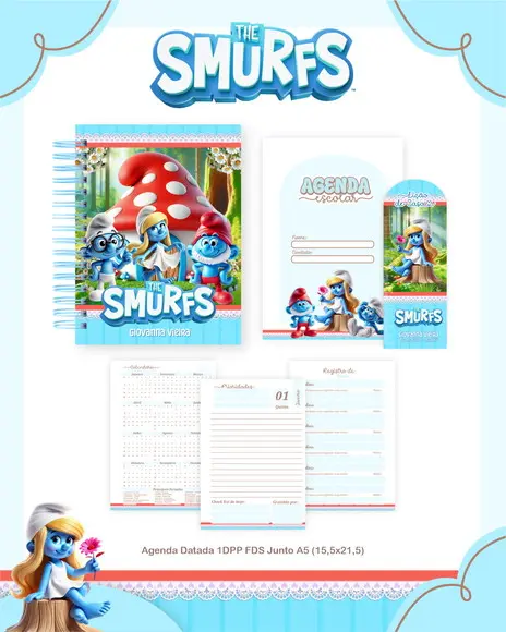 Agenda Escolar Smurfs