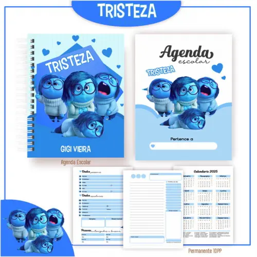 Agenda Escolar Tristeza Divertidamente