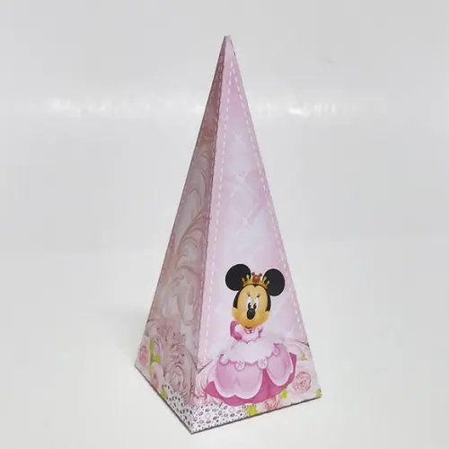 Caixinha Cone Tema Minnie Princesa