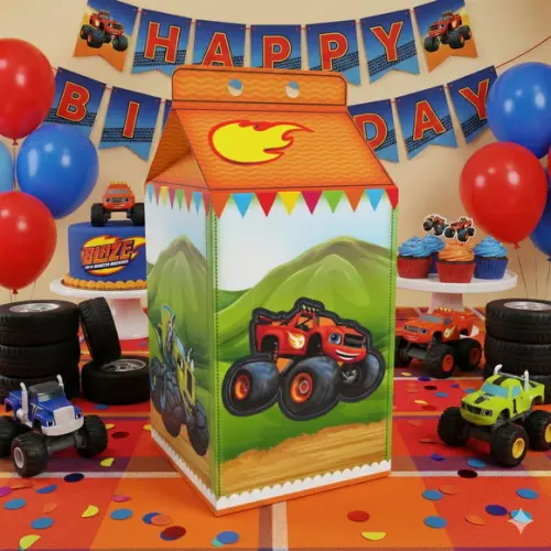 Caixinha Milk Tema Blaze And The Monster Machines