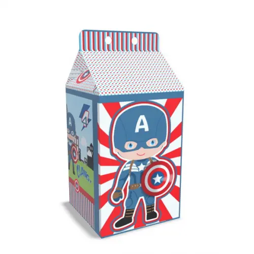 Caixinha Milk Tema Capitão América