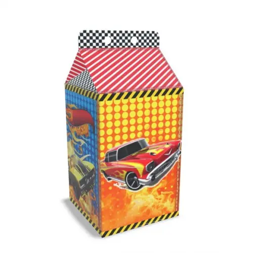 Caixinha Milk Tema Hot Wheels