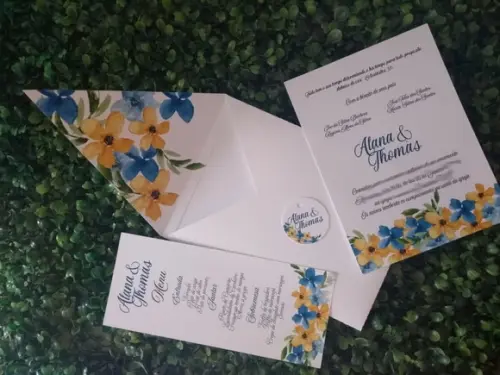 Convite Casamento Aquarela