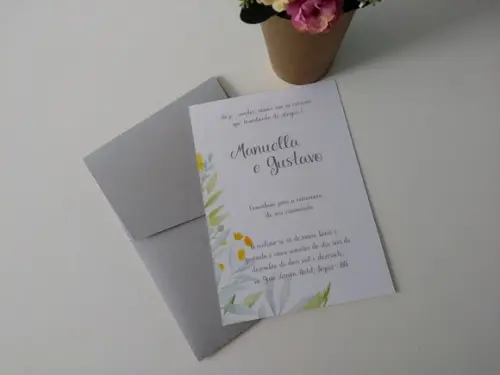 Convite Casamento Delicado