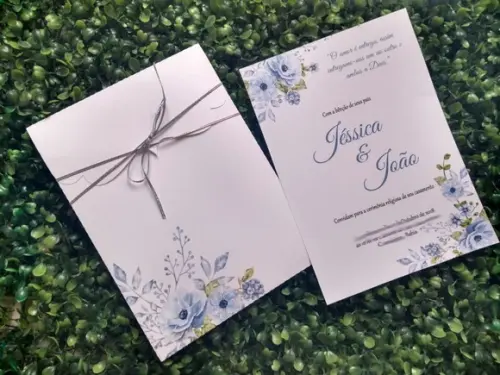 Convite Casamento Azul Serenity