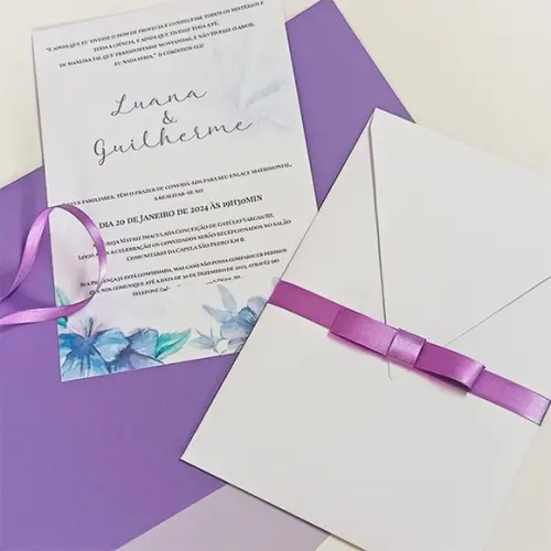 Convite Casamento Lavanda