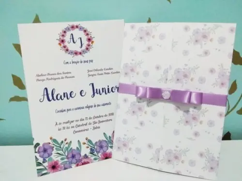 Convite Casamento Lavanda