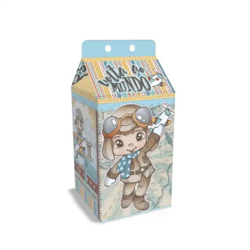Kit Lembrancinhas Aviador - 20 Unidades Caixinhas Milk
